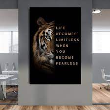 Tiger Motivational Art Inspirational