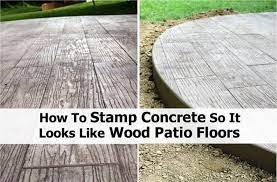 Diy Stamped Concrete Wood Http Www