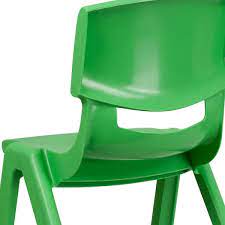 Green Plastic Stackable School Chair