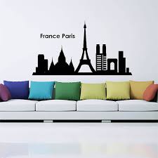 France Paris Skyline Silhouette Vinyl