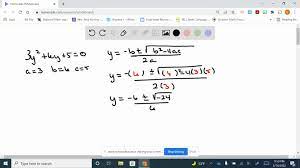 Solution Use The Quadratic Formula