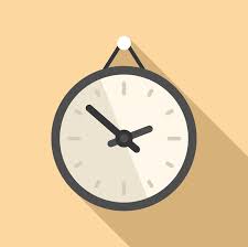 Wall Clock Icon Flat Vector Business