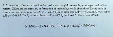Ammonium Nitrate And Sodium Hydroxide