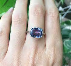 Rectangle Mystic Topaz Ring Solitaire