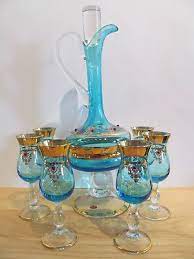 Vintage Wine Crystal Glassware