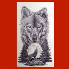 Wolf Temporary Tattoo Nature Tattoo