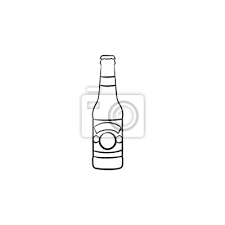 Beer Bottle Hand Drawn Outline Doodle