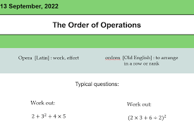 The Order Of Operations Ticktockmaths