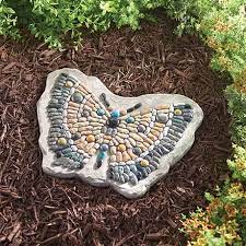 Art Artifact Erfly Stepping Stone Decorative Garden Stone Cast Resin Path Marker Paver Memorial Plaques For Outdoors