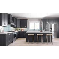 Home Decorators Collection Grayson Deep Onyx Painted Plywood Shaker Assembled Corner Kitchen Cabinet Soft Close 20 In W X 12 In D X 30 In H