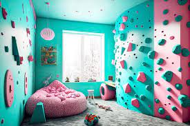 Kids Room With Light Turquoise Walls