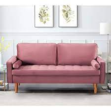 Us Pride Furniture Hazen Tufted Sofa Rose Pink