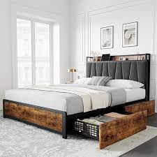 Idealhouse Queen Size Bed Frame With