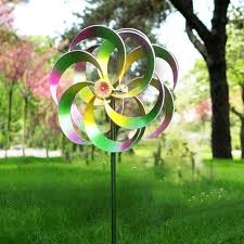 Garden Stake Kinetic Sculpture Bright