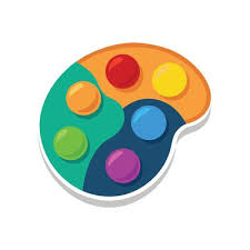 Paint Palette Logo Vector Art Icons
