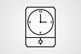 Large Clocks Line Icon Graphic By