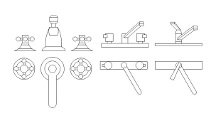 2d Cad Blocks Of Faucets Of Tub In