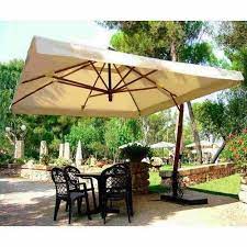 Fabric White Sun Shade Garden Umbrella