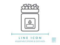 Wax Tarts Warmer Line Icon Svg