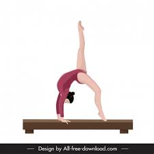 gymnastics balance beam athlete icon
