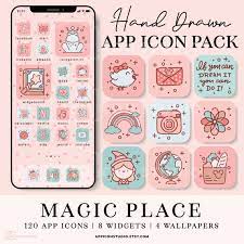 Ios Icons Cinderella Pink And Blue