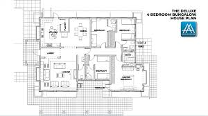 Deluxe 4 Bedroom Bungalow House Plan