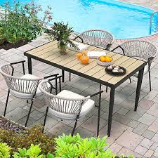 Outdoor Patio Tables With 2 Umbrella