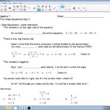 3 1 Two Step Equations Day 2 Math