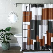 Modern Geometric Shower Curtain Red Red