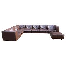 Dark Brown Leather Modular Sofa By Tito