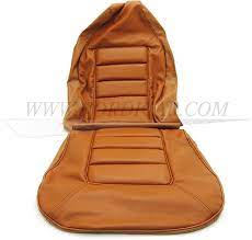 Seat Cover Set Brown Leather Seat And