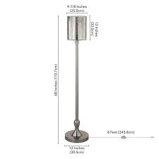 Numit Floor Lamp With Glass Shade Brushed Nickel