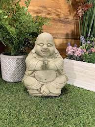 Smiling Praying Buddha Buddha Statue