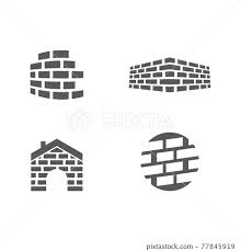 Brick Wall Logo Vector Stock
