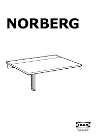 Norberg Wall Mounted Drop Leaf Table