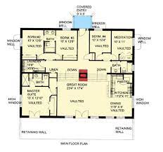 Attractive Berm House Plan 35458gh