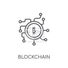 Blockchain Linear Icon Modern Outline