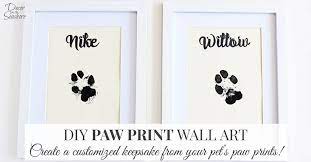 Diy Paw Print Wall Art Decor By The