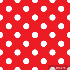 Polka Dot Big Red Seamless Background