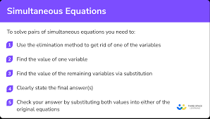 Simultaneous Equations Steps