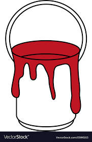 Dripping Red Paint Can Icon Image