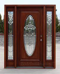 Exterior Mahogany Door With Sidelights