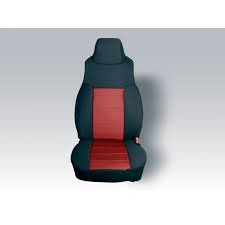 Rugged Ridge 13210 53 Neoprene Front Seat Covers Red 97 02 Jeep Wrangler Tj