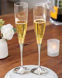 Personalized Champagne Flutes Wine