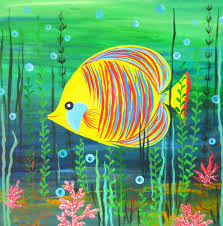 Tropical Fish Painting By Kateryna