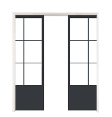 French Quarter Converging Pocket Doors