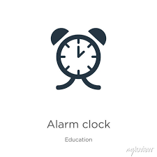 Alarm Clock Icon Vector Trendy Flat