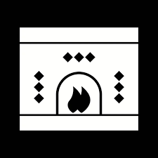 100 000 Fireplace Flat Icon Vector