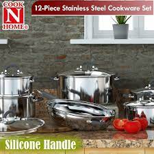Stainless Steel Cookware Set In Gray