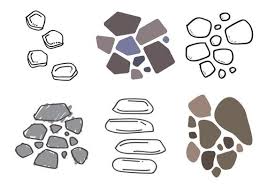 Stepping Stone Vector Art Icons And
